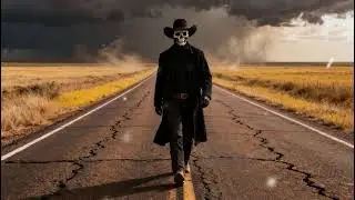 Dark Country Journey under a Broken Moon