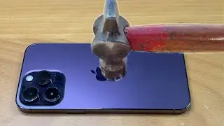 Тест на царапины молотком и ножом для iPhone 14 Pro