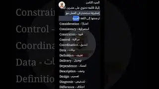 الانجليزية في الاعمال | سلسلة كلمات إنجليزية مترجم الى العربية الجزء 08 | English for Business