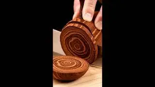 ASMR Wood Slicing: Purple Wood Grain & Terracotta Grid Texture (Deep Crunch)