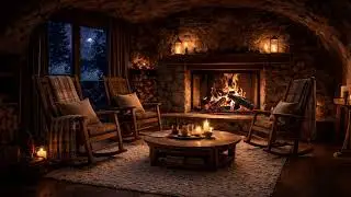 Soft Fireplace Lighting 🔥 Cozy Cabin Candlelight Ambience
