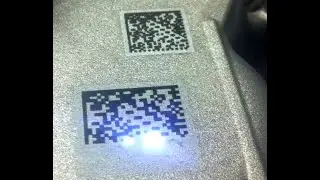 Fiber laser marking a Datamatrix Code on Aluminum for the automotive market, by Macsa ID