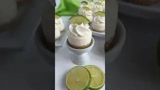 Mini key lime pie cheesecakes! #cheesecake #dessert
