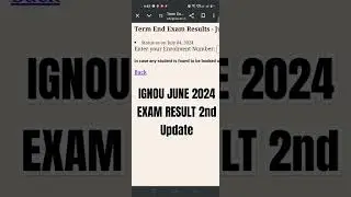IGNOU JUNE 2024 EXAM RESULT 2ND Update #ignou