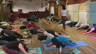 Yoga group taking light hearted entertainment to retirement homes
