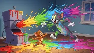 Tom and Jerry | Paint Explosion Panic 🎨💥 | Colorful Chaos Cartoon for Kids