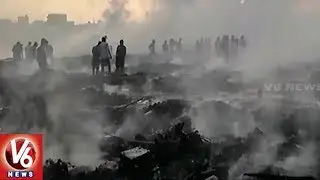 More Than 100 Huts Gutted In Fire Break Out In Meerut Ashiana Colony | V6 News