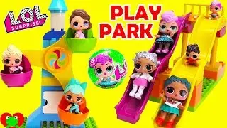 LOL Surprise Dolls and Princess Visit Ice Cream Play Park