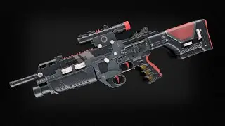 Assault rifle gun model