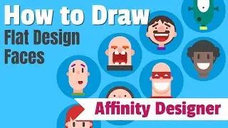 How to Draw 8 Flat Illustration Faces with Affinity Designer