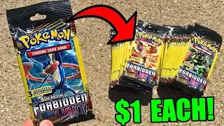 NEW POKEMON DOLLAR TREE FORBIDDEN LIGHT BOOSTER BOX OPENING!