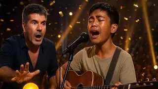 Poor Filipino Boy Sings Hotel California on AGT Judges Cry Crowd Screams Simon SMASHES Golden Buzzer