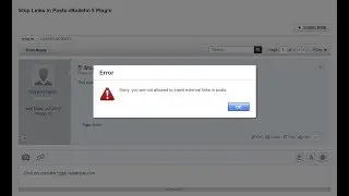 vBulletin 5 Plugin: Stop Links in Posts