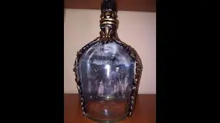 Arte en Botella de Cristal con Imagen en Fondo