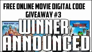 WINNER ANNOUNCED|Online Digital Movie Codes Giveaway! #3