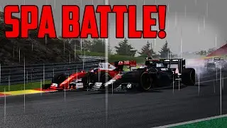 rFactor F1 2016 Mod - Battle in the Rain at Spa!
