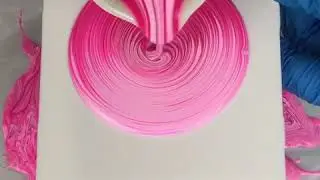 Ring Pour Bright Pinks 2- Fluid Art - Acrylic Pouring - Abstract Painting May 29, 2019
