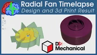 Ventola radiale - Timelapse disegno e stampa 3d del risultato