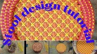 Simple mora design handcrafted stool / Mkamma hc.
