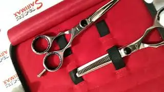 2023 Best Collection of Professional Barber Scissors leather Kit Polish 5.5