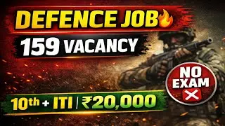 Defence PSU Job 🔥 159 people recruited in Defence Organization 😱 ITI Pass Govt Job | No Exam | ₹2...