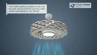 LUMIO Bladeless Ceiling Fan with Dimmable LED Light - Revolutionary Technology!