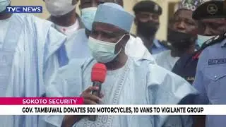 Gov. Tambuwal Donates 500 Motorcycles, 10 Vans To Vigilante Group