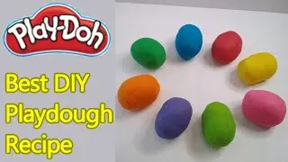 How to make homemade playdough easy, best playdough recipe with cream of tartar flour at home cooked