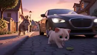 Brave Rabbit Saves Kitten😱🔥