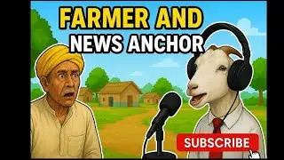&ldquo;Funny Goat News Anchor 🐐😂  Hilarious Village Story of Farmer & Talking Goat&rdquo;#Funy#viral#goat#farmar