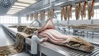 Inside the World's Largest Python Snake Farm & Factory - How Luxury Leather Is Made | Full Process