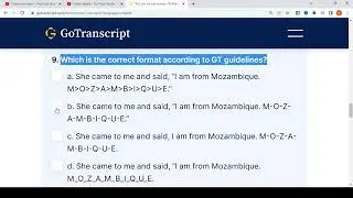 9.Which is the correct format according to GT guidelines - GoTranscript