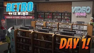 Retro Rewind Video Store Simulator Day 1 Gameplay 90's VHS Blockbuster esc Rental Shop Walkthrough