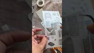 Art Journal with me! Low-pressure sticker collage for grounding & to enjoy pretty things🖤