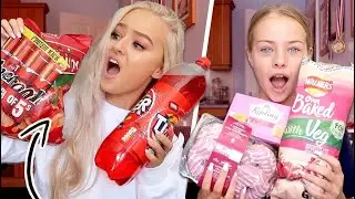 Only Eating One Colour Food For 24 HOURS Challenge with my 12 year old SISTER