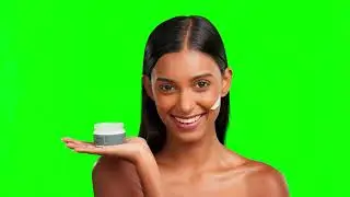Woman Holding Product Green Screen | Free Commercial Footage
