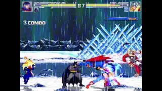 Superman, Batman, & Wonder Woman vs Thor Odinson, Captain America, & Captain Marvel(Carol Danvers)