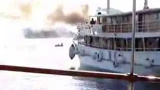 Terrible fire on the ship in Adriatic sea