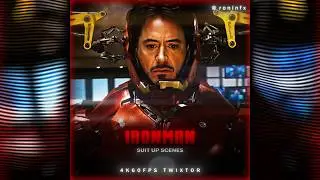IRON MAN 1 | SUIT UP SCENE | 4K60FPS TWIXTOR | FREE SCENEPACK