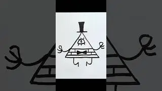 HOW TO DRAW BILL CIPHER FROM GRAVITY FALLS  #magic #drawing #art