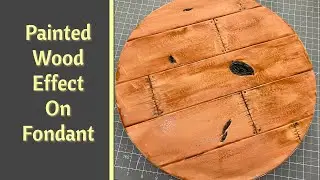 Painted Wood Effect On Fondant - Cake Decorating