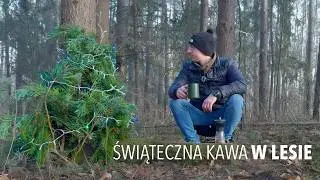 Świąteczna kawa w LESIE🎄 ASMR, dźwięki lasu, Silent Camping, bushcraft coffee