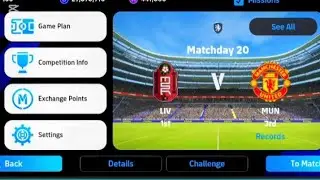 Liverpool vs Manchester United | Matchday 20 | Road to Premier League Title | eFootball Mobile 