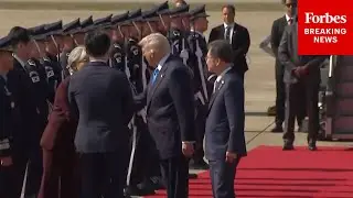 VIRAL MOMENT: South Korean Band Plays 'YMCA' For Trump Upon His Arrival On Air Force One