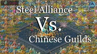 Lords Mobile : Steel Alliance Vs. 4 Chinese Guilds BARON Noon fight