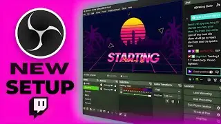 Sunset Synthwave Animated Twitch Overlays Pack For Twitch Overlay, Kick, Alerts, Retro Overlay