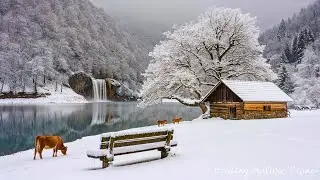 Прекрасные природные пейзажи 🌨️ Спокойный зимний пейзаж, умиротворяющая музыка и звуки природы