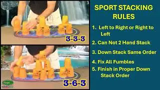 Sport Stacking Demonstration Visual for 3-3-3 & 3-6-3