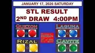 STL 2ND Draw 4PM Result STL Cavite STL Quezon STL Laguna STL Rizal JANUARY 17, 2026 SATURDAY