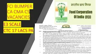 FCI Recruitment 2021  CA CMA CS.FCI SYLLABUS & HOW TO PREPARE FOR AGM A/C ADMIN PREVIOUS YEAR PAPERS